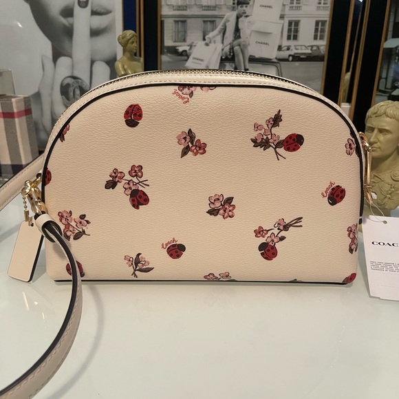NWT Coach Handbag Madi Crossbody With Ladybug Floral Print Gold. Retail $400. - Picture 7 of 13